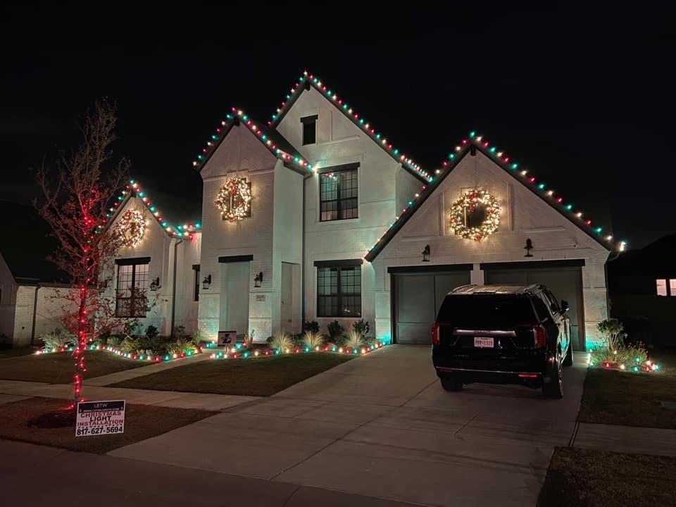 Christmas light installation The Colony TX modern farmhouse Christmas light installation The Colony TX modern farmhouse